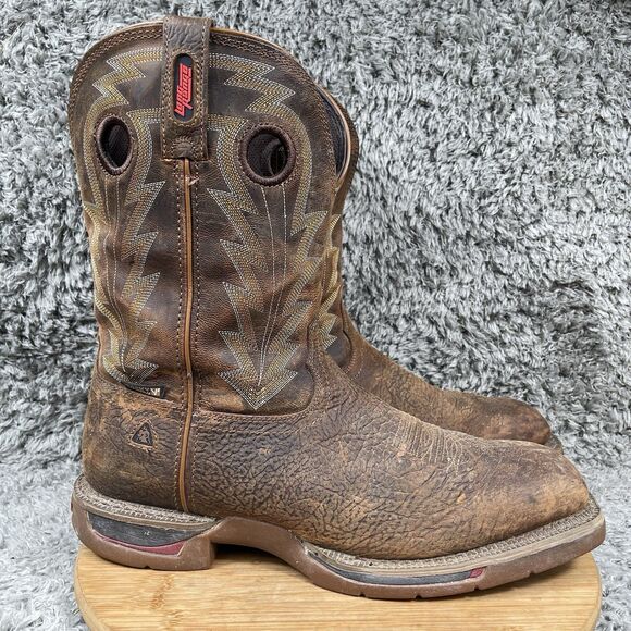 Rocky Long Range Western Leather Work Boots Men's 12 M RKW0278 - Picture 1 of 10